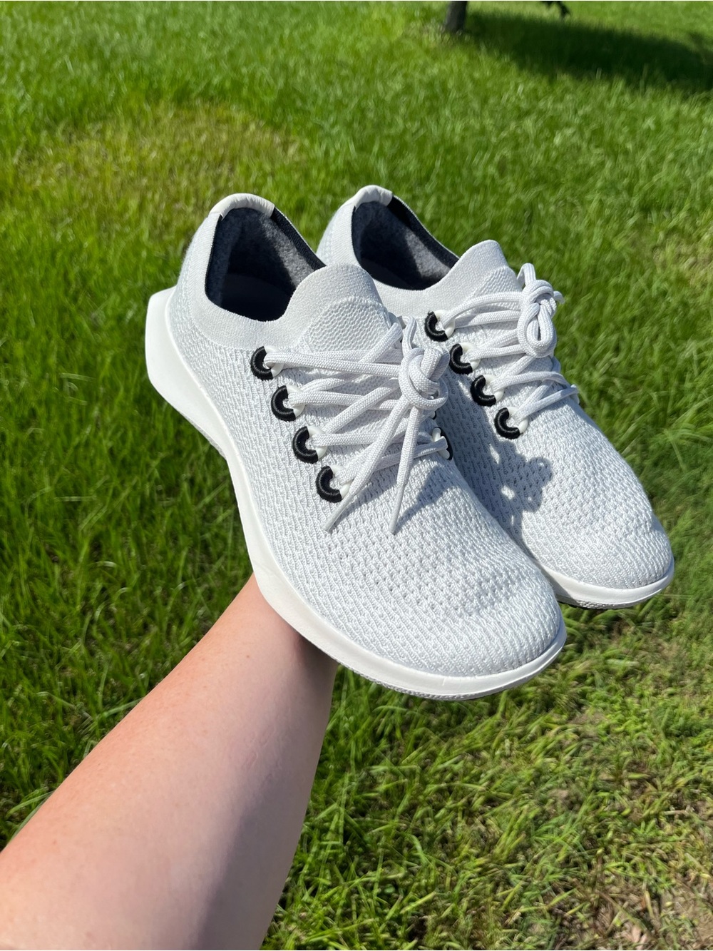 NWOT Allbirds Tree Dasher 2 Knit Lace-Up Sneakers Mens Size 10 in Blizzard